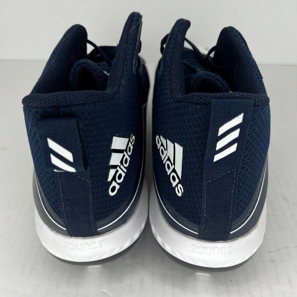 Adidas Mens G28272 Navy Blue White Icon Bounce Mid Baseball Size 17 Cleat Shoes main image 7